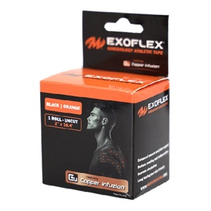 ExoFlex Kinesiology Tape Un-Cut Roll - Black/Orange